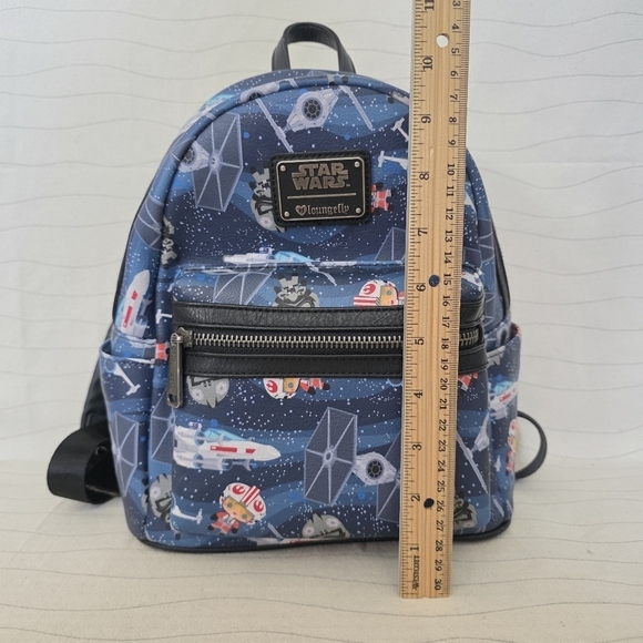Loungefly Star Wars Chibi Spaceships Mini Backpack X-Wing Tie Fighters Disney main image 4